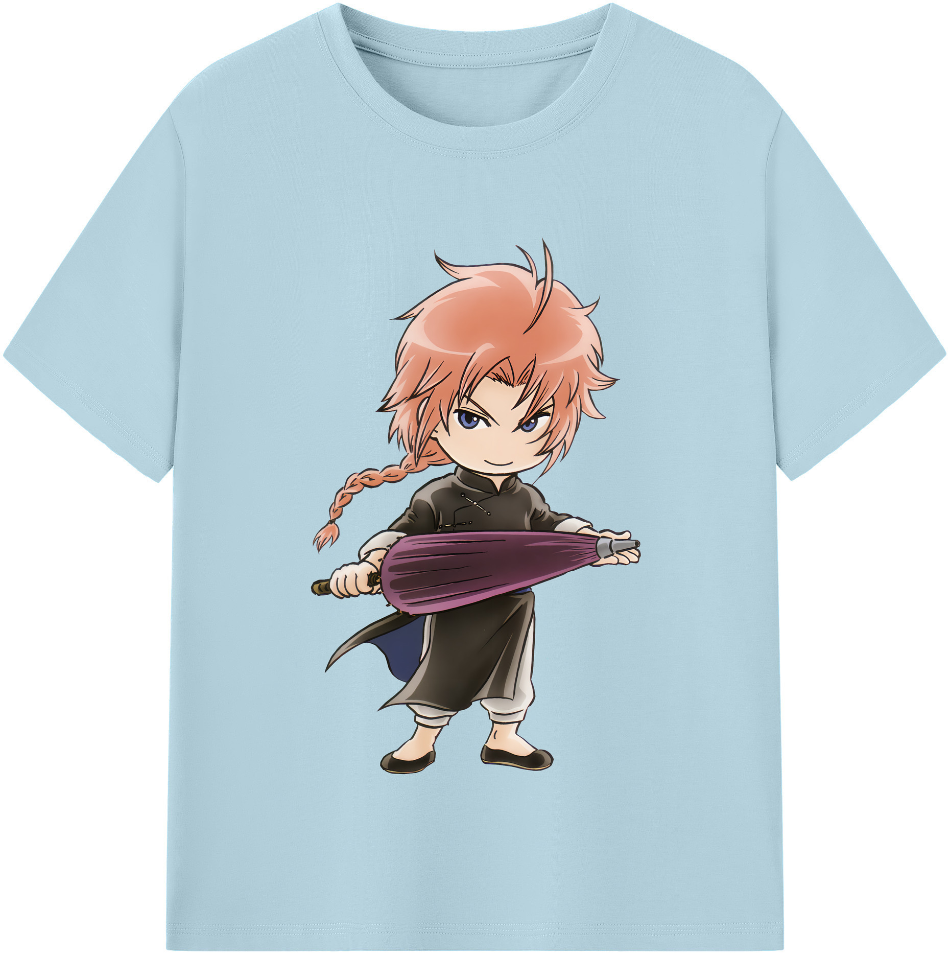 （画像用） ぎんたま 坂田銀時（さかたぎんとき） 神楽 志村新八（しむら しんぱち） GINTAMA Sakata Gintoki Kagura Shimura Shinpachi 綿100％半袖Tシャツ（フロントプリント）